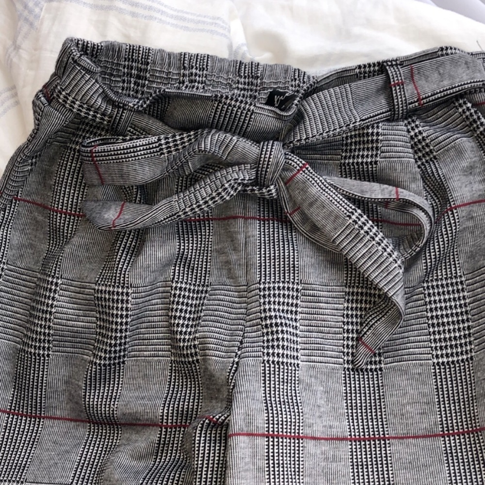 Plaid stretchy pants